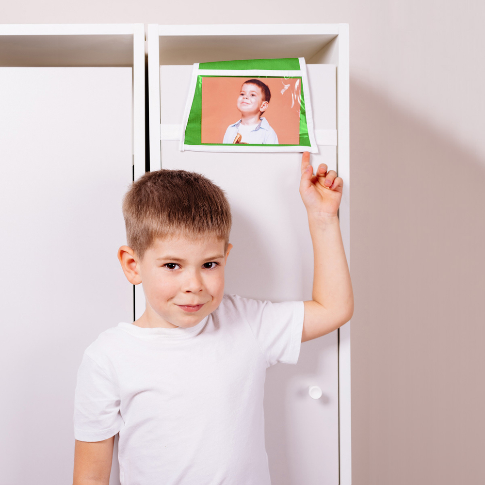 Кармашки для детского сада на резинке. Робот