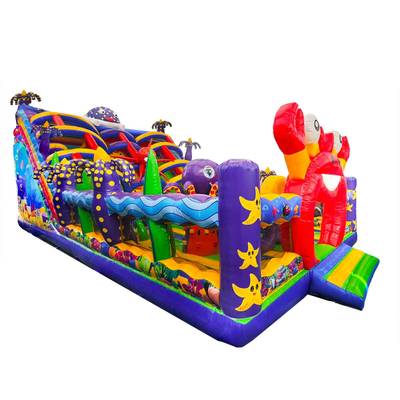 Коммерческий надувной батут «Мега риф», 14*7*8 м