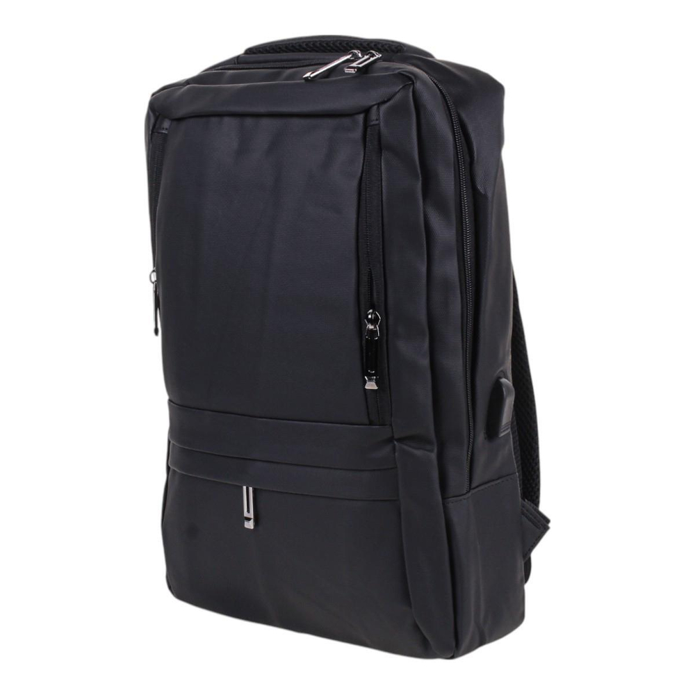 Рюкзак молодежный 41*30*10 см,1отд,3 карм,USB пров,отсек д/ноут,черный