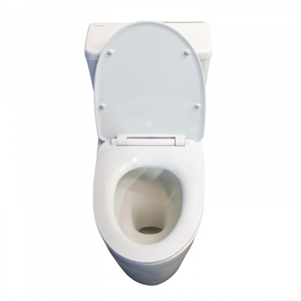Унитаз моноблок Comforty CF3C6327P, горизонтальный выпуск, сиденье дюропласт с микролифтом тонкое, двухрежимный