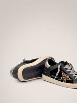 Super Star with leopard print pony skin star and gold heel tab