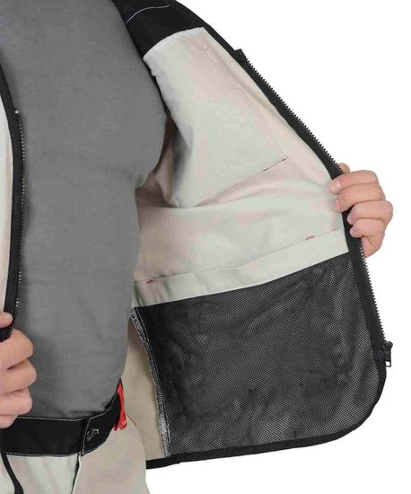 Жилет "Сириус-Ховард-Люкс" (молочный/черный/красный)