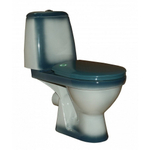 Унитаз-компакт "Премьер" зеленый (гориз, нижн, сид. полип., 2-кн.арм) (Rosa)