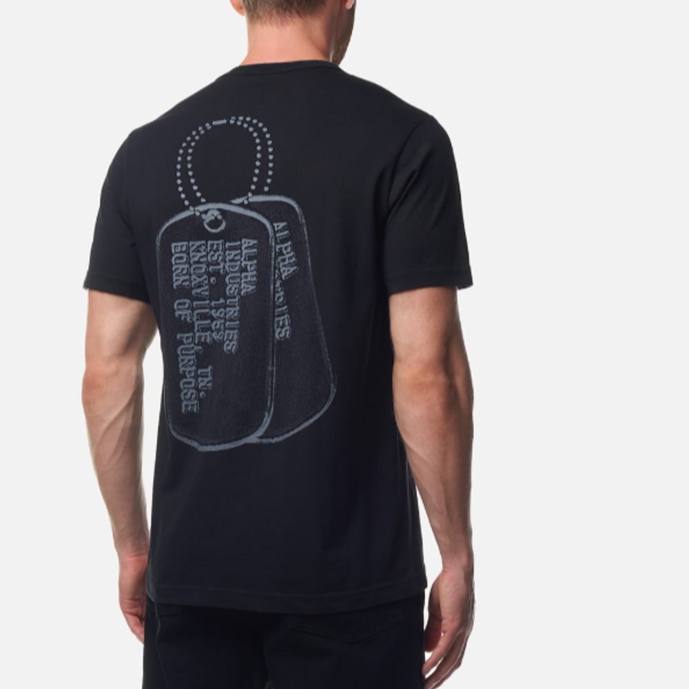 Футболка Alpha Industries Alpha Dog Tag (Чёрная)