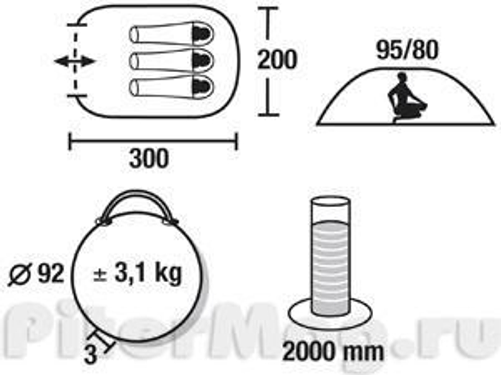 Палатка High Peak Rapallo 3