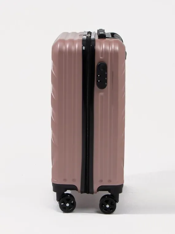 Чемодан маленький 20&quot;, кодовый замок, цвет розовое золото