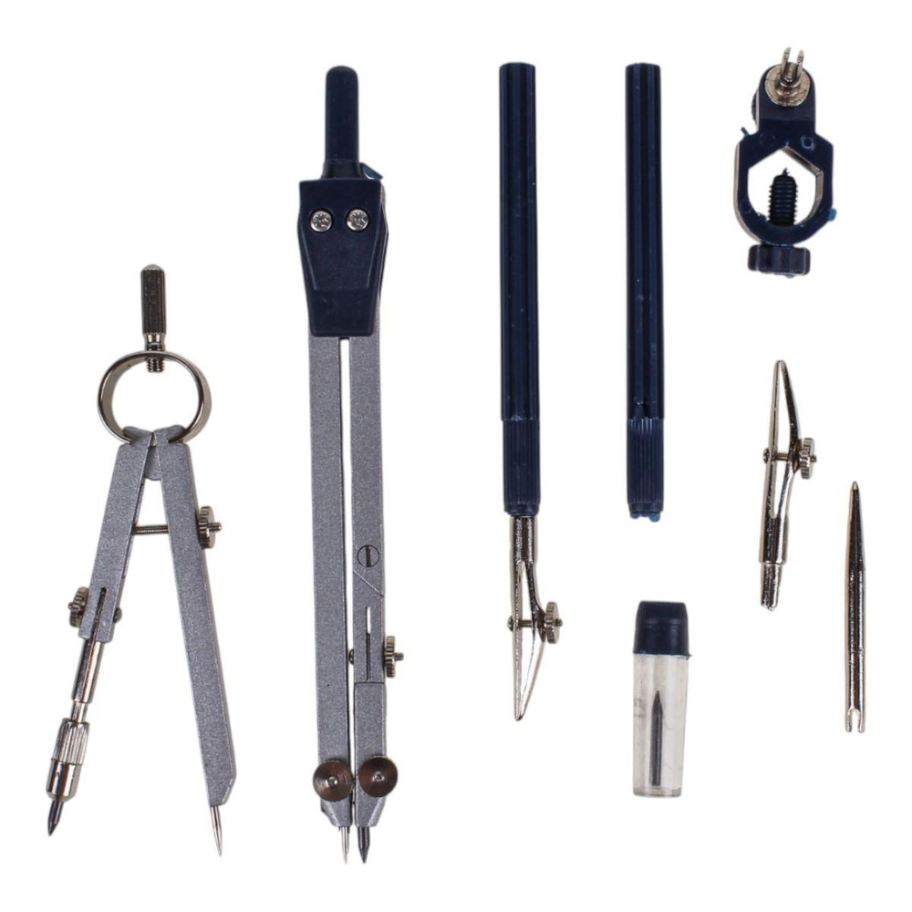 Готовальня 8 предм: циркуль мет, кронцирк, насадка под каранд ,стержни