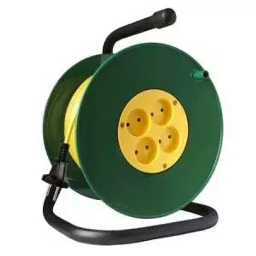 Удлинитель на пласт. катушке, 30м, 4 гнезда, ПВС 2*2.5, 4000Вт, без заземл.конт, Союз, 481S-3803