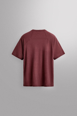 ZARA ЖАККАРДОВАЯ ФУТБОЛКА В ПОЛОСКУ С ШЕРСТЬЮ, ЦВЕТ РОЗОВОГО ДЕРЕВА