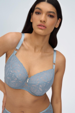 Бюстгальтер Salt&Sea с шитыми чашками на тонком поролоне (Размер: 85E) (Цвет: голубой)