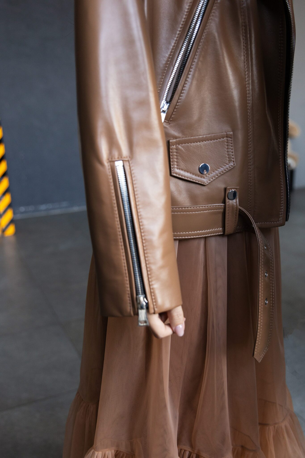 Косуха карамель medium мягкая кожа