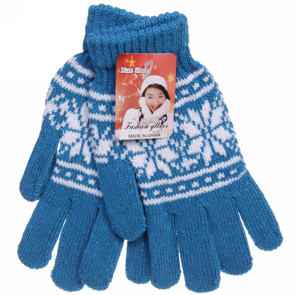 Перчатки женские теплые «Скандинавия» 19 см, микс