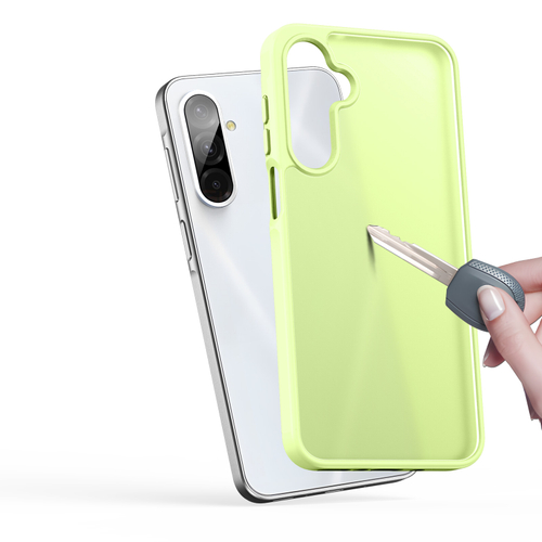 Прозрачный матовый чехол зеленого цвета (Lime Green) для Samsung Galaxy A26 5G, серия Yind Series от Dux Ducis