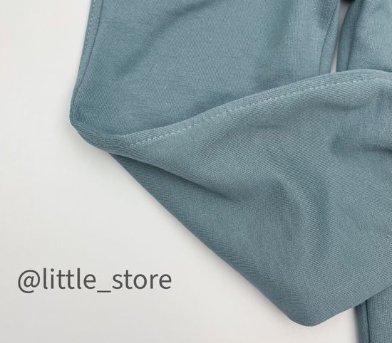 Брюки из футера "One love" Серо-зеленые