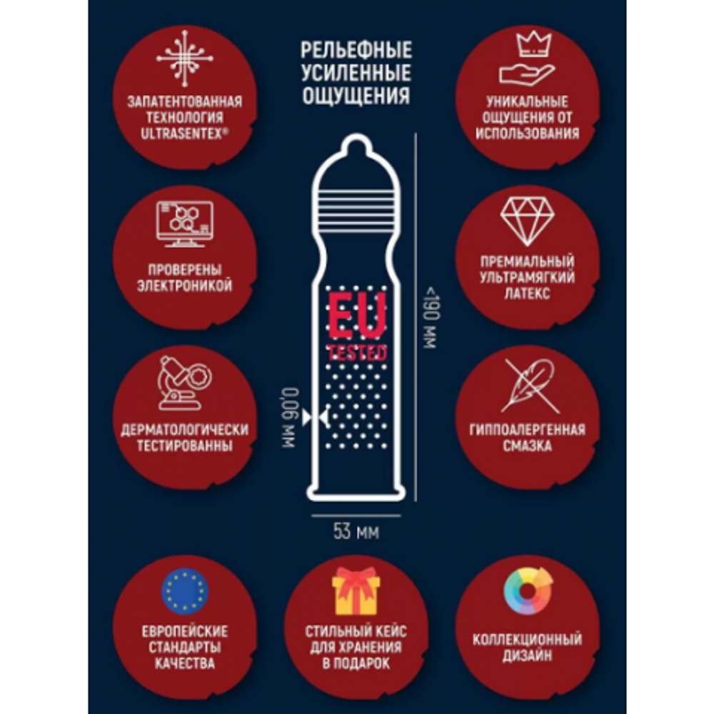 Презервативы точечно-ребристые MAXUS AIR Special №3