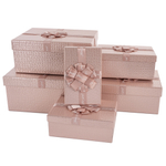 Коробка «Кожа крокодила» розовое золото, металлик