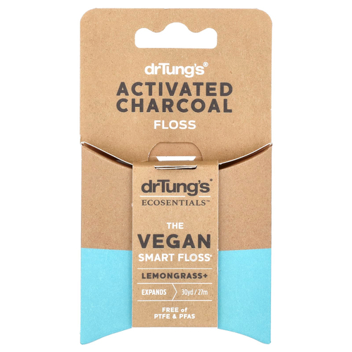 Dr. Tung's, Ecosentials ™, веганская нить Smart Floss®, лемонграсс, 27 м (30 ярдов)