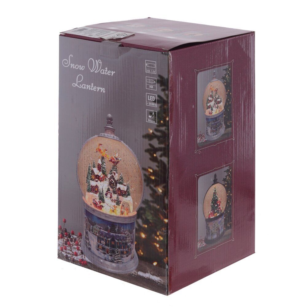 GAEM Фигурка декор в шаре "Пряничный дом" (свет, вьюга, муз, движ, AA х3 н/п +USB), D16 cм, L15 W15 H27 с