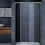 Душевая дверь Alpha VDS-3AL130CLGM, 1300, вороненая сталь, стекло прозрачное, , шт