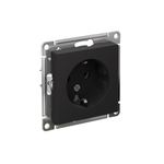 Розетка 1-м СП AtlasDesign 16А IP20 с заземл. механизм карбон SE ATN001043
