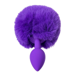 Фиолетовая анальная втулка 13см с фиолетовым пушистым хвостиком ToyFa ToDo Sweet Bunny 357014