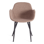 Кресло VALENTINO (mod. PC45-2) / 1 шт. в упаковке металл/экокожа/ткань, 55 х 58 х 81 см, Brown (коричневый)/чёрный