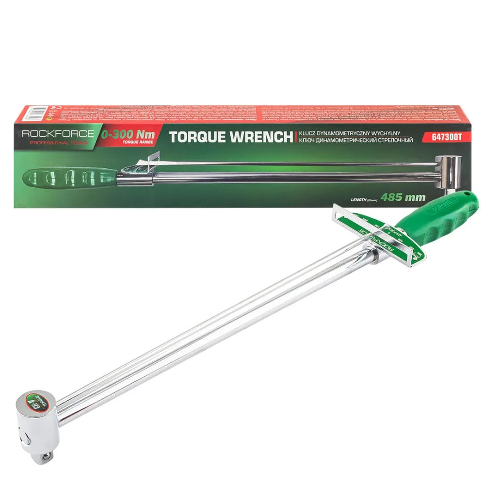 Ключ динамометрический стрелочный 485мм 1/2'' RockFORCE RF-647300T