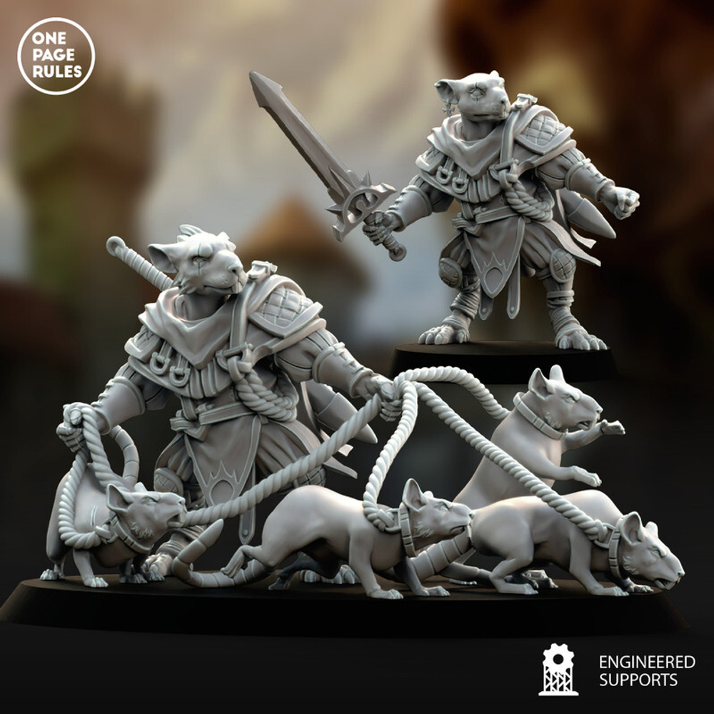 Grand Alliance Chaos Skaven Clanrats Giant Rats Packmasters 1 шт. миниатюра для dnd, днд, pathfinder, фентези, Настольная игра, НРИ, Варгейм, РПГ