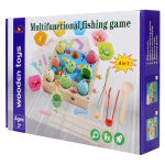 Развивающая игрушка деревянная Рыбалка 9 эл, коробка C-41675