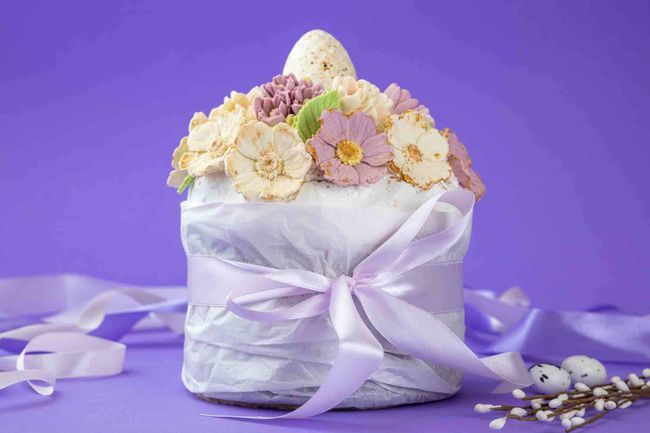 Авторский пасхальный кулич-бриошь с цукатами, 900 г