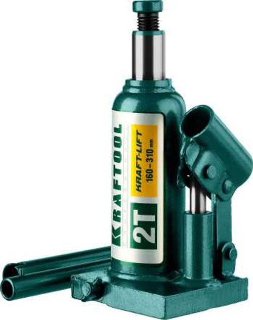 Домкрат гидравлический бутылочный Kraft-Lift, сварной, 2т, 160-310мм, KRAFTOOL, 43462-2_z01