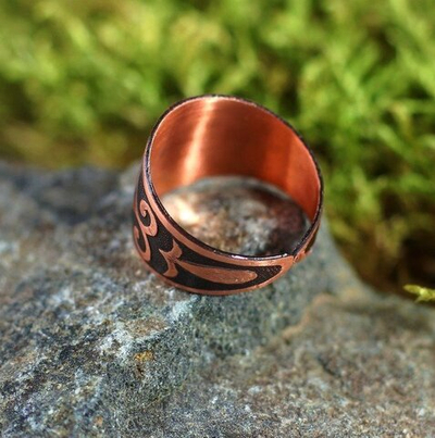 Кольцо-амулет «Коловрат», пластинчатый, медь