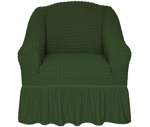 Чехол на кресло с оборкой Стандарт, цвет Зеленый
