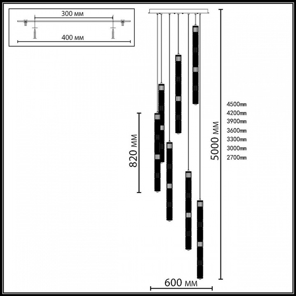 Подвесная люстра Odeon Light COLLIER 5456/210L