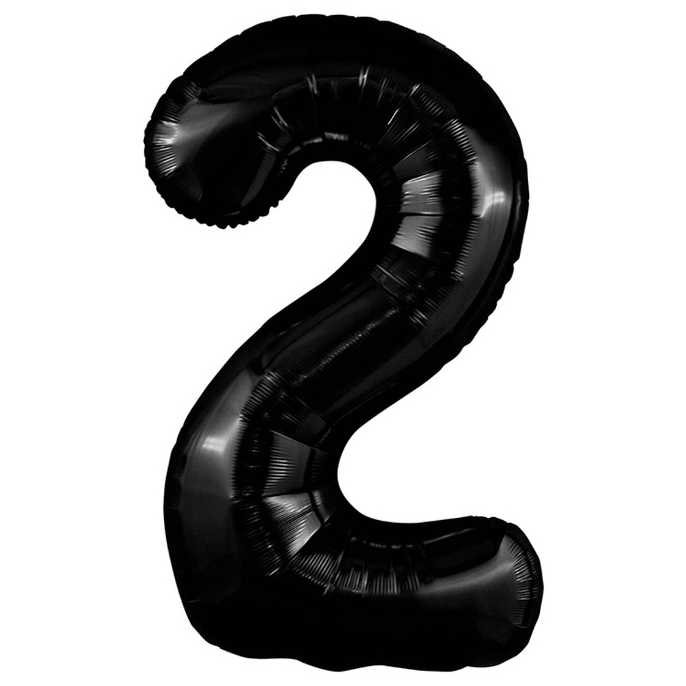 Шары цифры гелиевые Черные 102 см