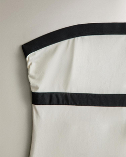 ZARA HOME КУПАЛЬНИК С КОНТРАСТНОЙ ПОЛОСОЙ, ЭКРЮ