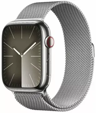 Умные часы Apple Watch Series 9 41 мм Steel Case GPS + Cellular, Silver Milanese Loop