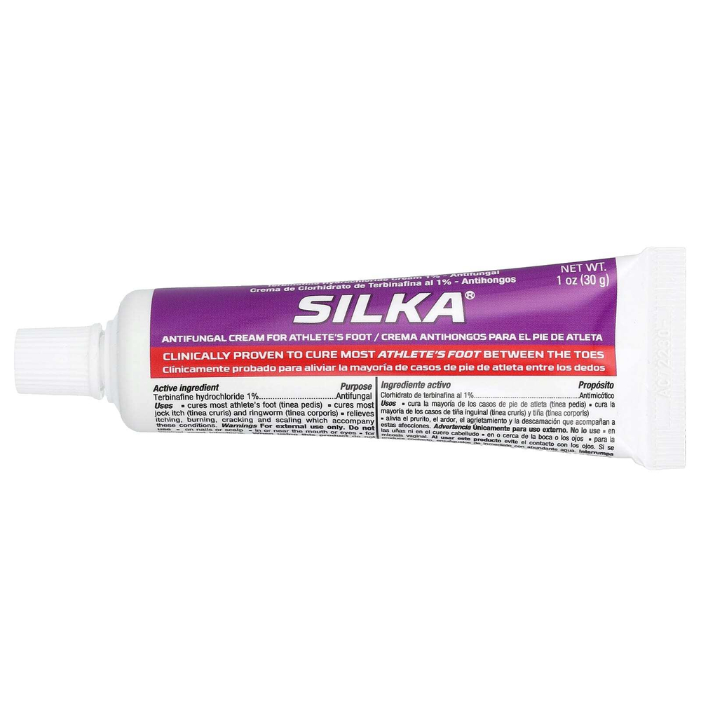 Silka, противогрибковый крем для стоп, с рецептурным действием, 30 г (1 унция)