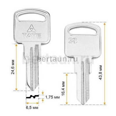 Заготовка английского ключа 14472 ST28 | F113