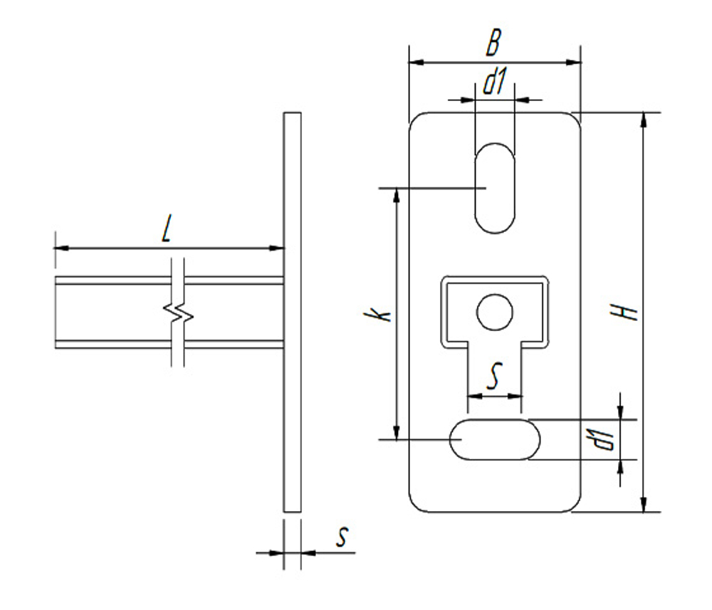 Консоль ТМС Rail MC0 - 30/20/1.2 - 150 мм