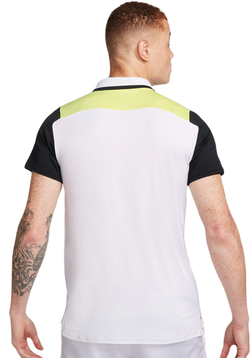 Теннисное поло Nike Court Dri-Fit Advantage Polo - white/lt lemon twist/black/black