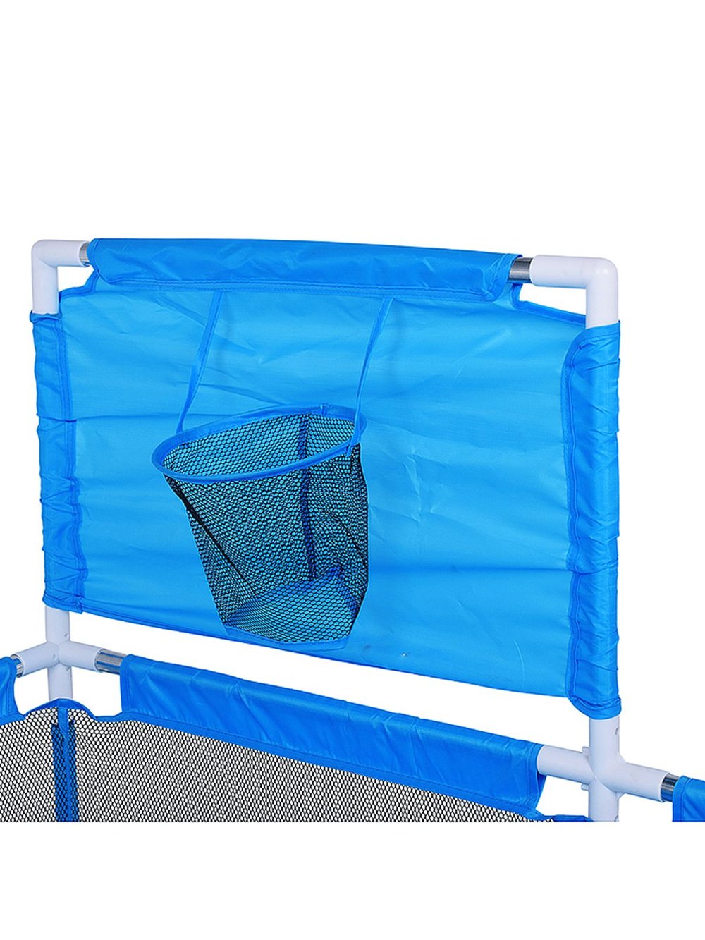 Манеж детский квадратный с баскетбольным кольцом (128*128*65) цвет синий (М10-2)