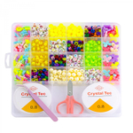 Набор для создания украшений-бусины Alingar, 200х190х18мм, "Color letter", 5 вид.бус., подвес., пинцет, ножницы, 2х7 м леска, пластик.пенал