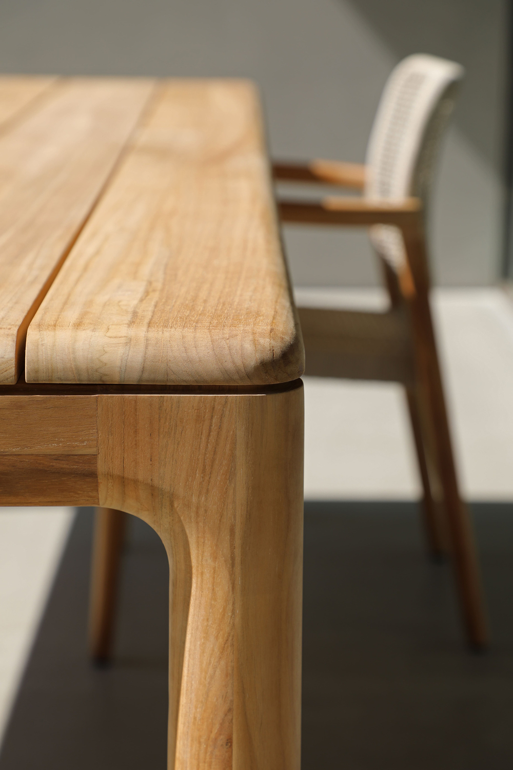 Комплект обеденной мебели натуральный/бежевый, тик/алюминий/веревка