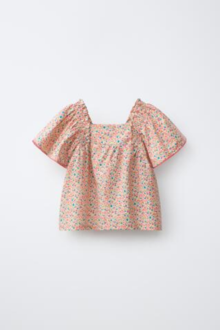 ZARA ТОП С ЦВЕТОЧНЫМ ПРИНТОМ, РАЗНОЦВЕТНЫЙ