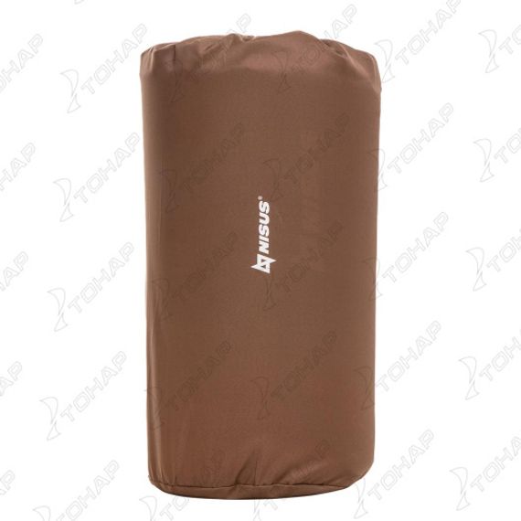 Коврик самонадув. 190x65x10 флок коричневый (N-010-B) NISUS