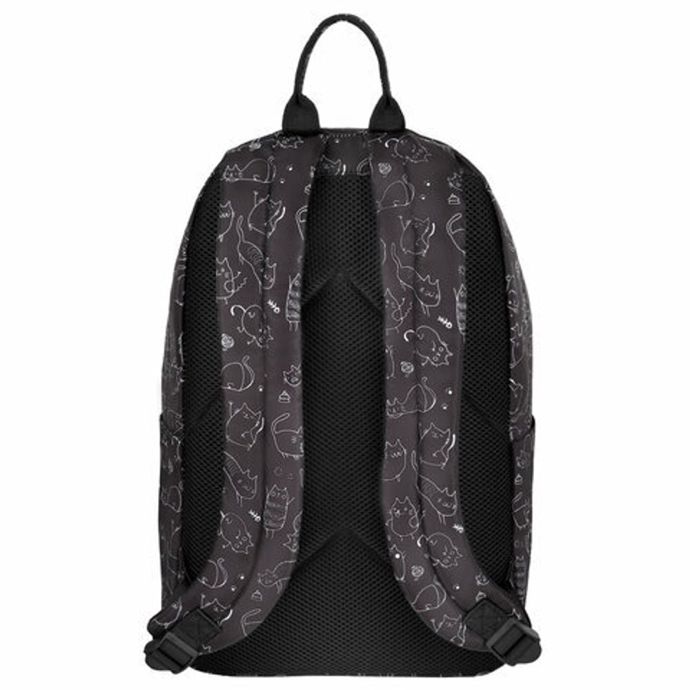 Рюкзак HEIKKI DREAM (ХЕЙКИ) универсальный, с карманом для ноутбука, эргономичный, "Crazy cats", 42х26х14 см, 273853