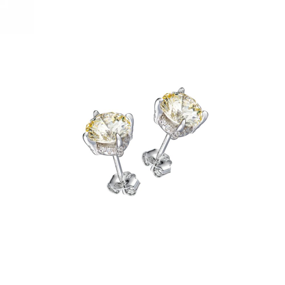 Серьги пусеты Embrasse Aquamarine 8 мм