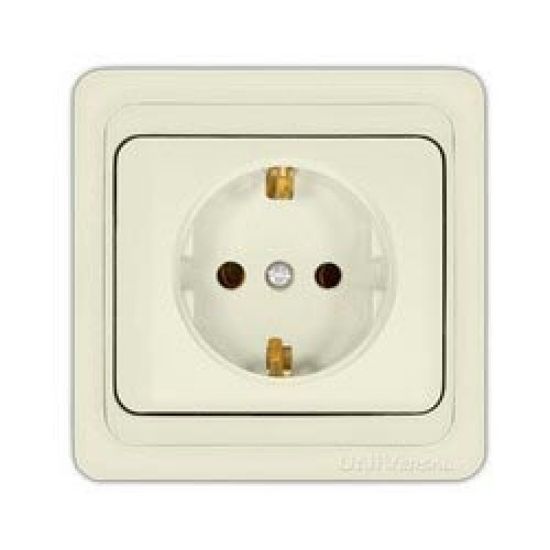 Розетка UNIVersal Валери 1 м. с/п с/з бел.16А 250В