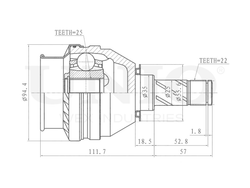 ШРУС внутренний UNIO CVJ-30070